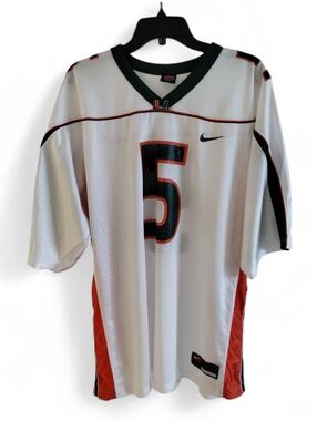 Vintage Miami Hurricanes Football Andre Johnson Road Jersey #5 Nike Size 2XL